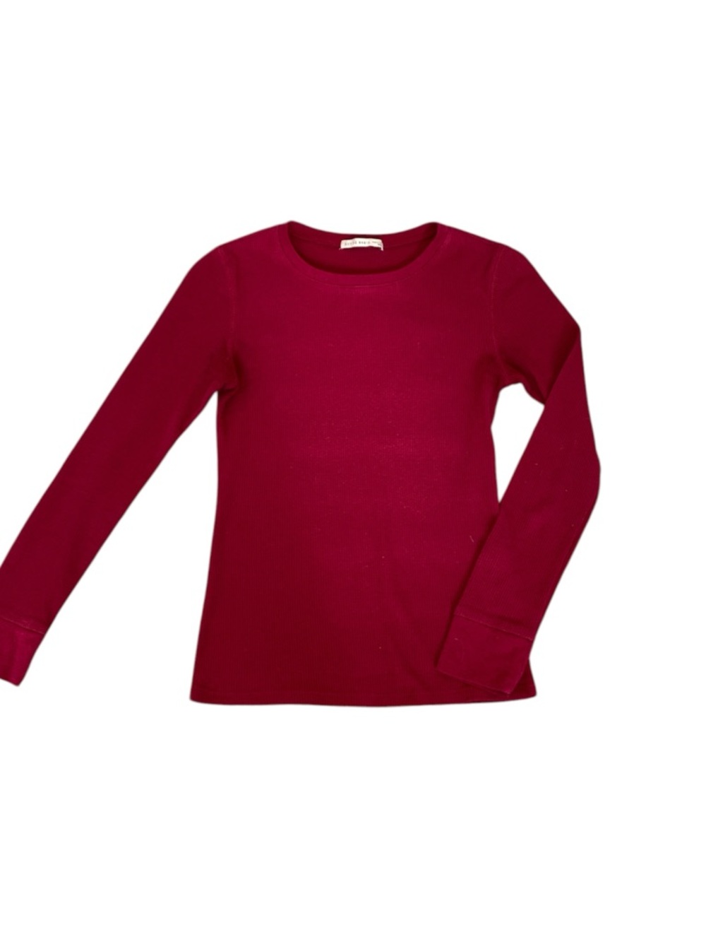Active Basic Women's Crewneck Waffle Knit Top - Berry